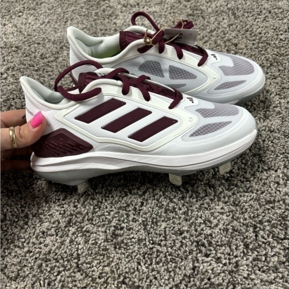 adidas Kids Shoes in White and Maroon
